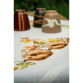 Tafelkleed kit Egeltjes en herfstbladeren
