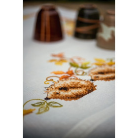 Vervaco Bedruckte Deckepackung Igel und Herbstlaub