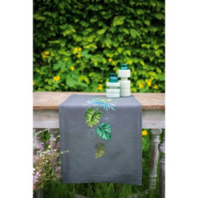 Vervaco Kit chemin de table Feuilles botanique 2