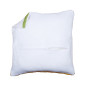 Cushion back with zipper - white