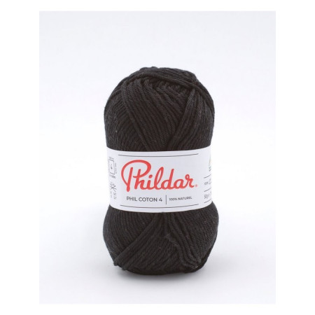 Häkelgarn  Phildar Phil Coton 4 noir