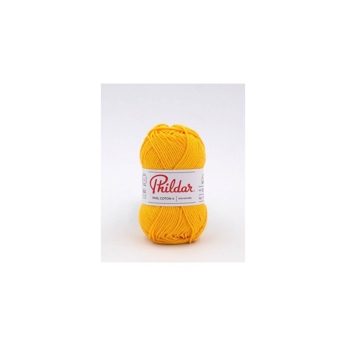 Crochet yarn Phildar Phil Coton 4 jaune d'or