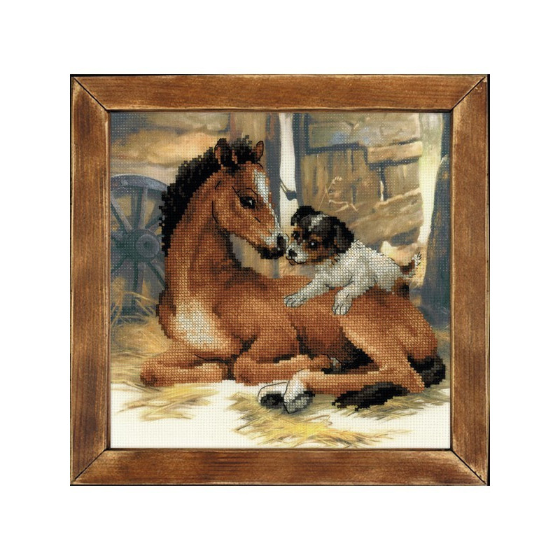 Embroidery kit Foal and Puppy Embroidery kit Foal and Puppy