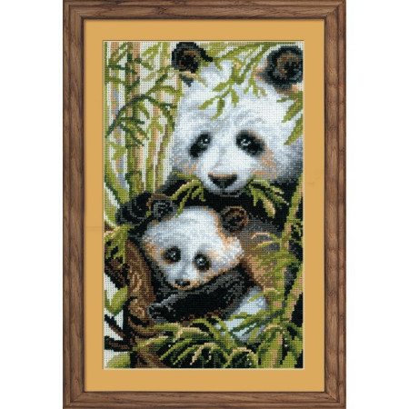 Borduurpakket Panda met jong