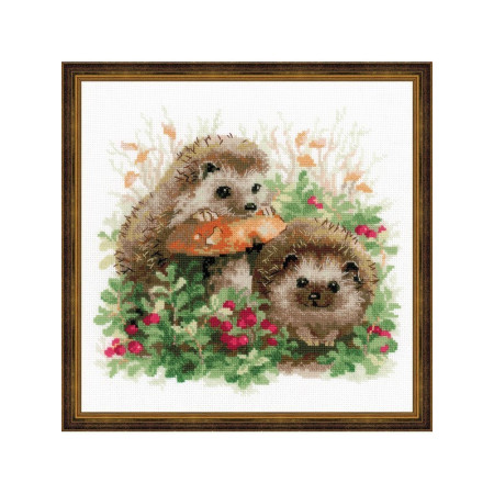 Riolis Kit de broderie Hérissons aux airelles
