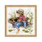 Kit de broderie Allons pêcher Kit de broderie Allons pêcher