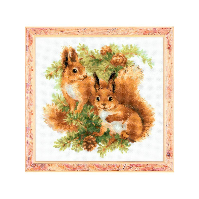 Kit de broderie Écureuils Kit de broderie Écureuils