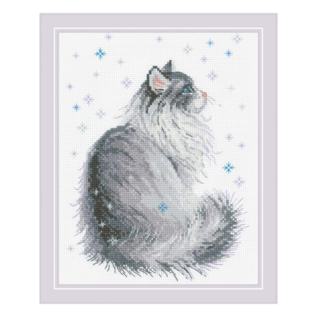 Riolis Kit de broderie Miaou neigeux
