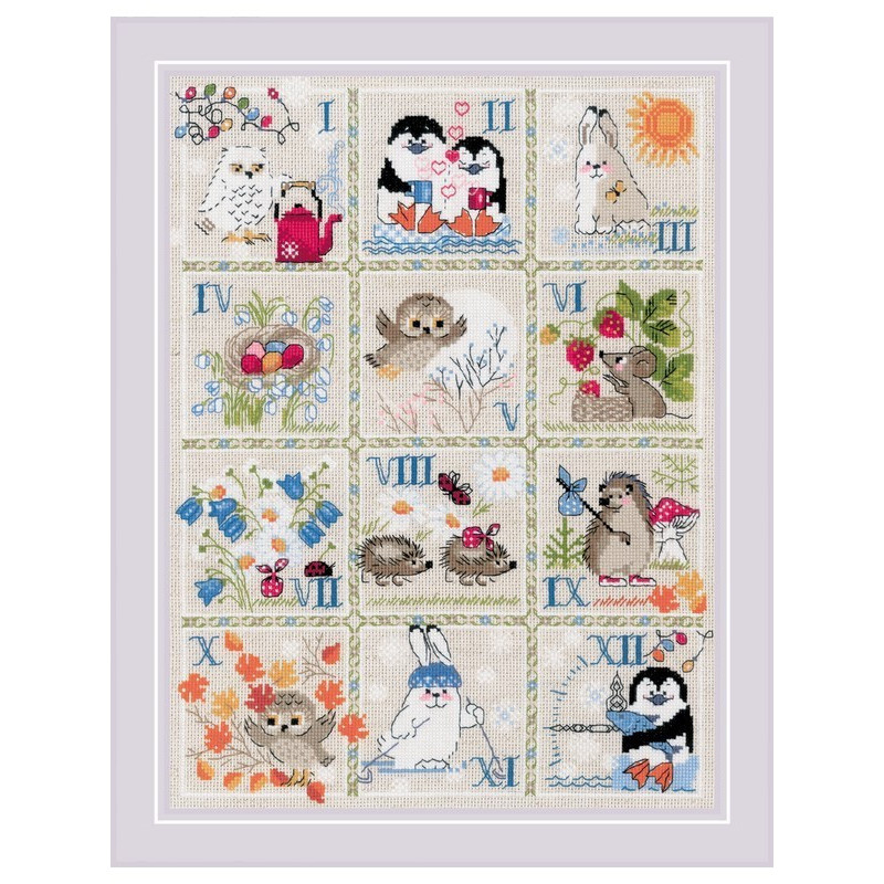 Stickset Waldkalender Stickset Waldkalender