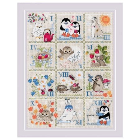 Riolis Embroidery kit Forest Calendar