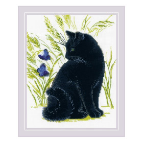 Riolis Kit de broderie Chat noir