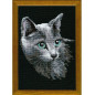 Borduurpakket Blauwe Rus Kat Borduurpakket Blauwe Rus Kat