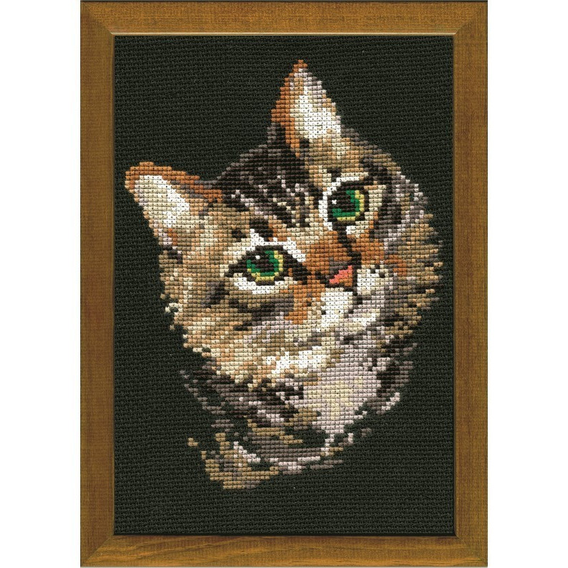 Kit de broderie Chat gris Kit de broderie Chat gris