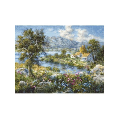 Luca-S Embroidery kit Enchanted Cottage