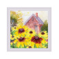 Kit de broderie Rudbeckia dans le jardin. Plumetis Kit de broderie Rudbeckia dans le jardin. Plumetis