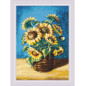 Borduurpakket Zonnebloemen in een mand naar het schilderij van N. Antonova Borduurpakket Zonnebloemen in een mand naar het schilderij van N. Antonova