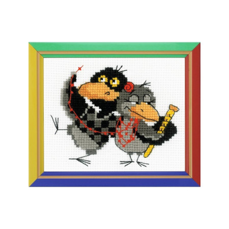 Borduurpakket Twee raven