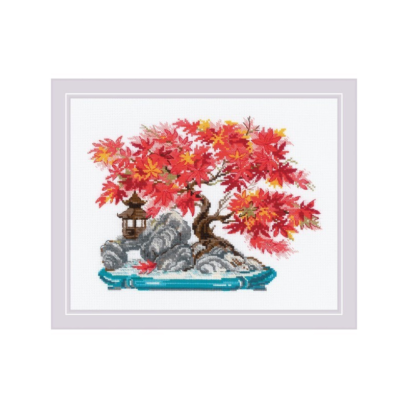 Borduurpakket Herfst Bonsai Borduurpakket Herfst Bonsai