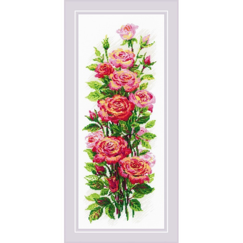 Borduurpakket Bloeiende rozen Borduurpakket Bloeiende rozen