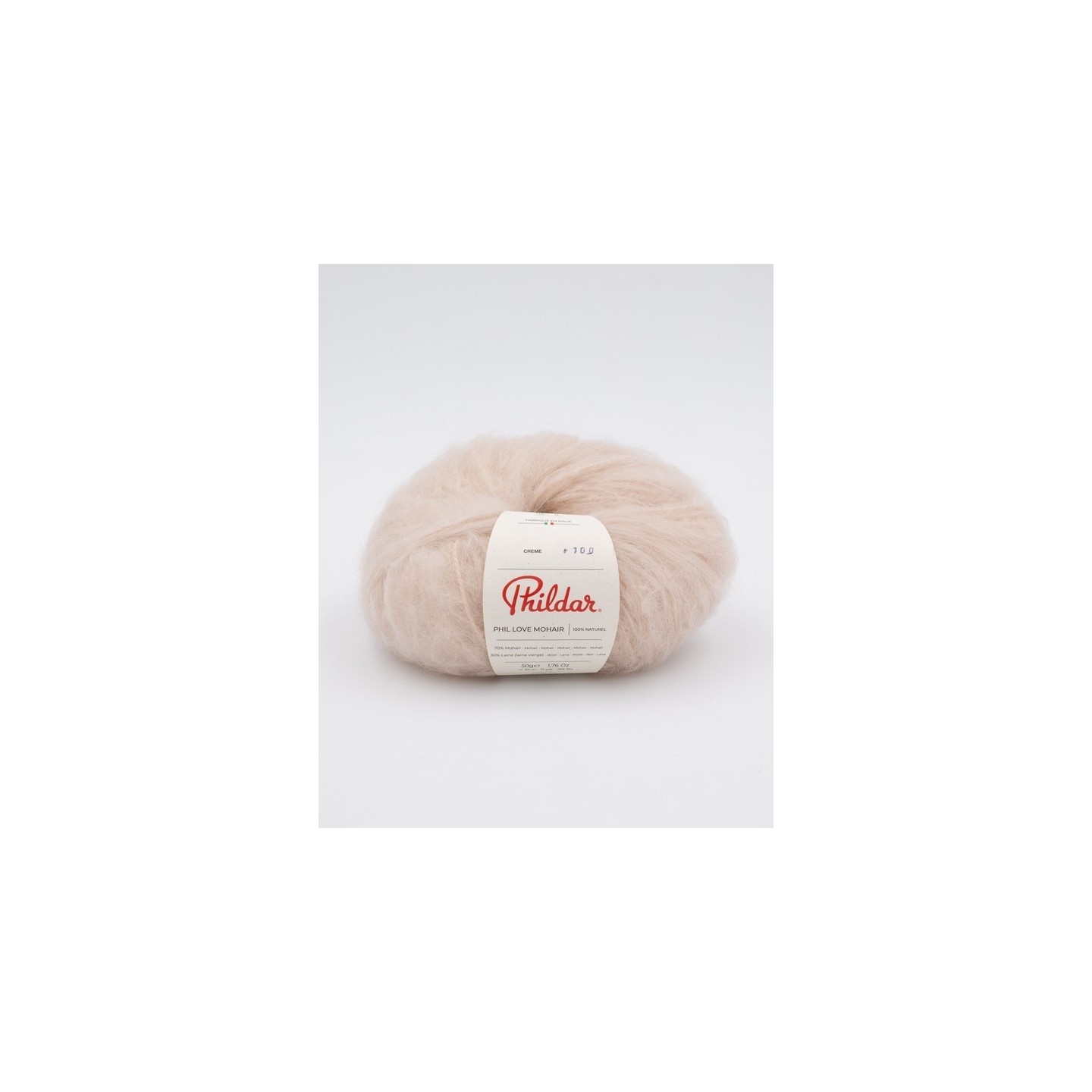 Knitting yarn Phildar Phil Love Mohair Crème