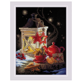 Riolis Kit de broderie Heure du thé d'hiver