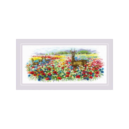 Riolis Kit de broderie Prairie fleurie
