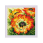Stickset Feuermohn