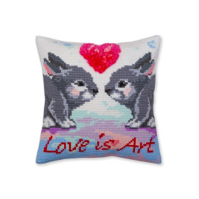  Stichkissenpackung Kreuzstichkissen Liebe ist Kunst