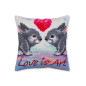 Kreuzstichkissen Liebe ist Kunst