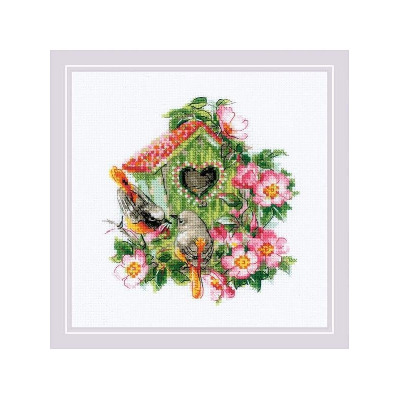 Kit de broderie Heureux ensemble Kit de broderie Heureux ensemble