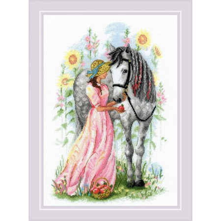 Embroidery kit Horse girl