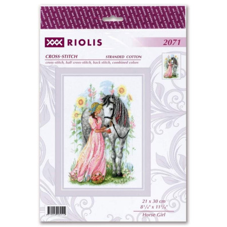 Embroidery kit Horse girl