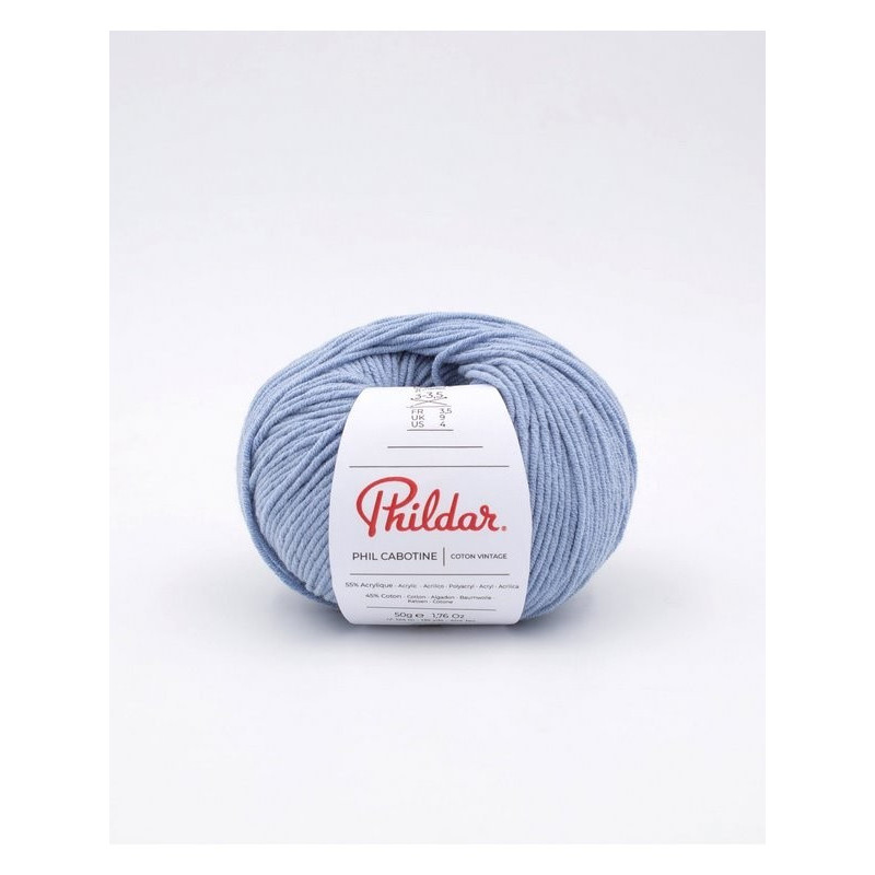 Knitting yarn Phildar Phil Cabotine Jean bleached