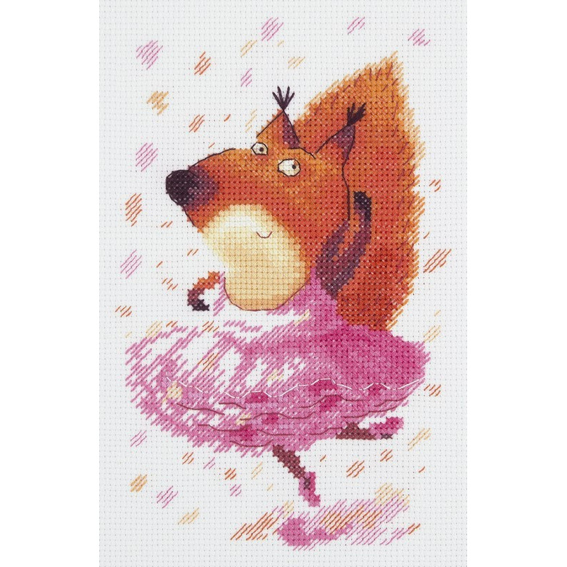 Stickset Ballerina-Eichhörnchen