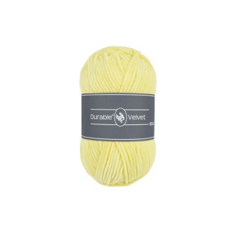 Knitting yarn Durable Velvet 309 Light Yellow