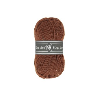 Knitting yarn Durable Soqs Tweed 417 Bombay Brown