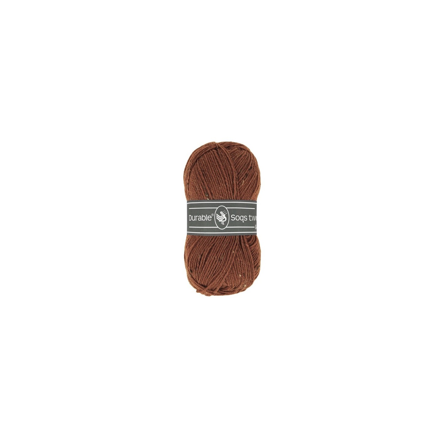 Knitting yarn Durable Soqs Tweed 417 Bombay Brown