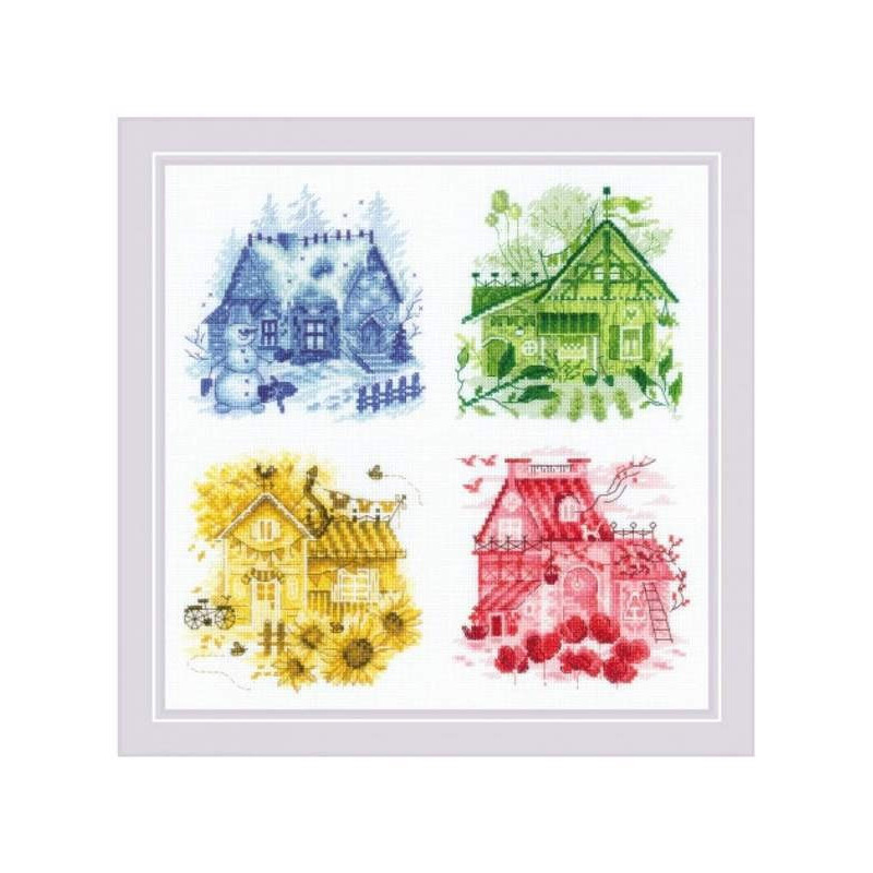 Kit de broderie Rue heureuse Kit de broderie Rue heureuse