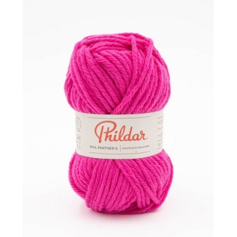 Knitting yarn Phildar Phil Partner 6 Fuchsia