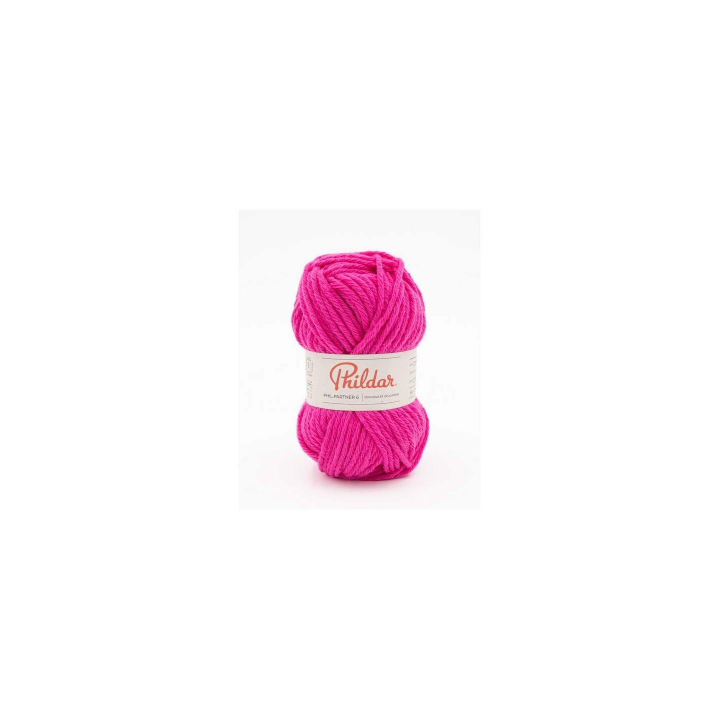 Knitting yarn Phildar Phil Partner 6 Fuchsia