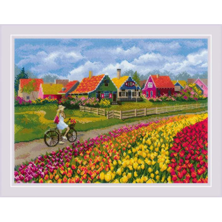 Borduurpakket Tulpen veld