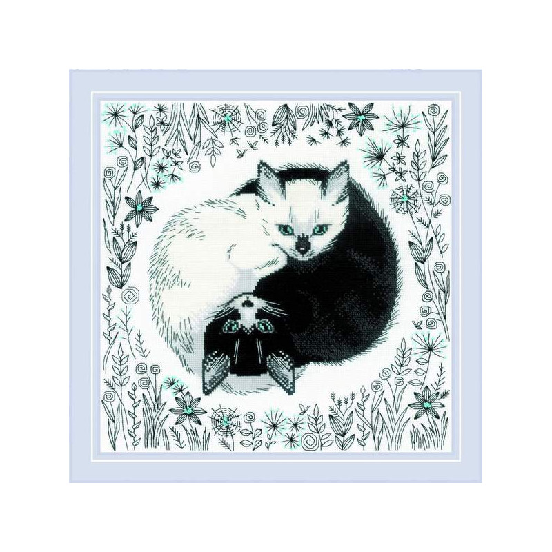 Kit de broderie Yin et yang Kit de broderie Yin et yang