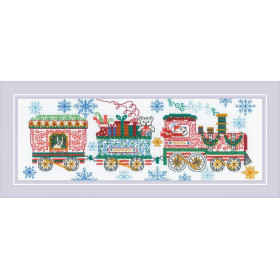 Riolis Embroidery kit Holiday Train