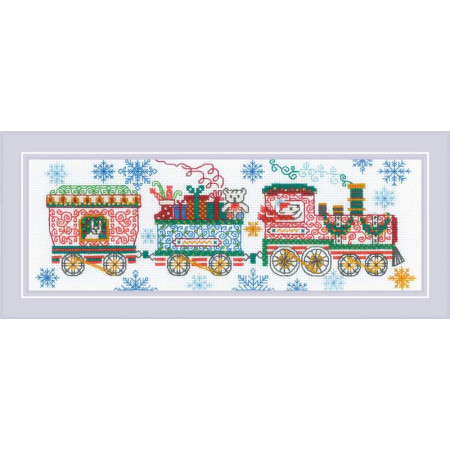 Riolis Embroidery kit Holiday Train