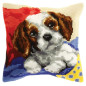 Cross stitch cushion kit Puppy