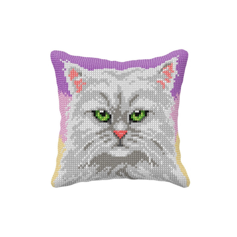 Cross stitch cushion kit Cat 4