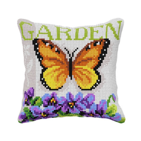 Orchidea borduurkussen Tuin
