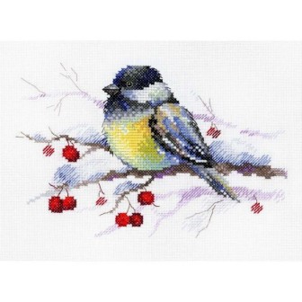 Aquarelle Embroidery kit Pensive tit