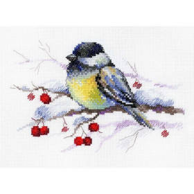 Aquarelle Stickset Nachdenkliche Meise