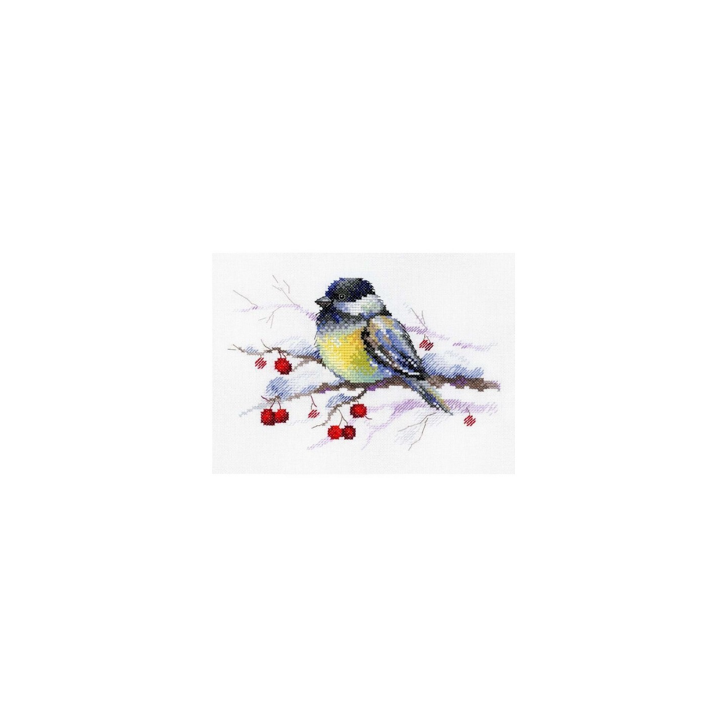 Aquarelle Embroidery kit Pensive tit